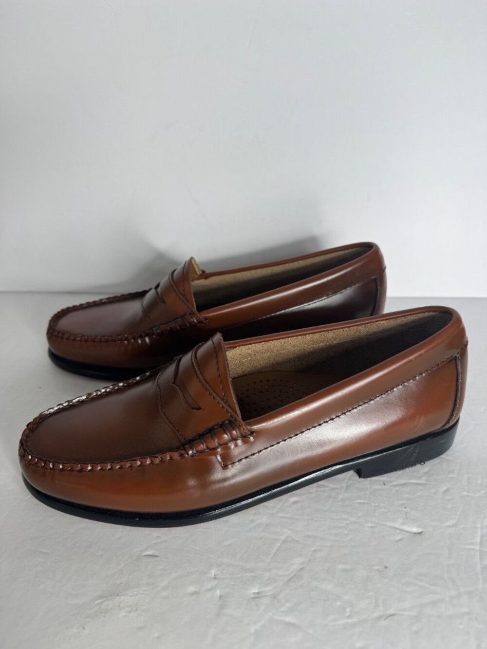 G.H. Bass & Co. Cognac Brown Leather Penny Loafers - Picture 2 of 5